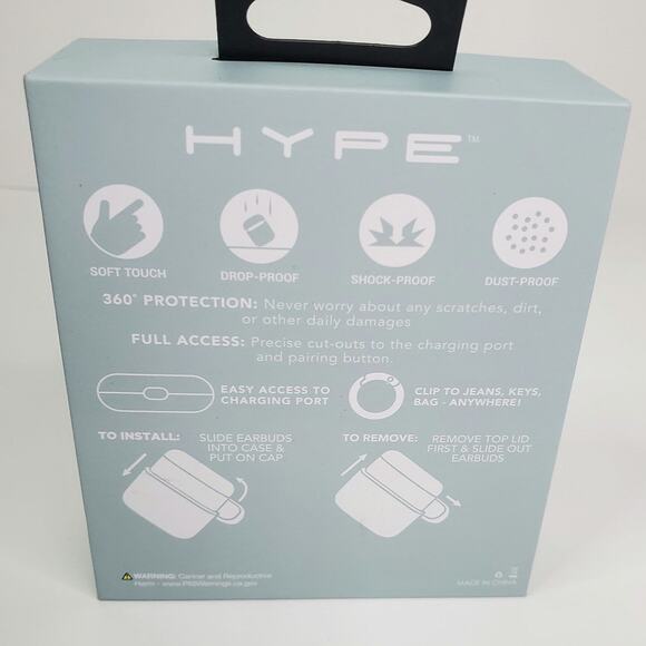 Hype Airpods 3rd generation carrying case light teal soft touch - Picture 2 of 6